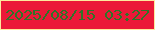 文字の大きさ：3、枠の色：fdea9d、背景の色：eb1938、文字の色：2f7428 無料ブログパーツのブログ時計