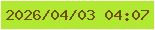 文字の大きさ：3、枠の色：fdefe7、背景の色：b1e832、文字の色：744e02 無料ブログパーツのブログ時計