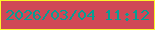 文字の大きさ：5、枠の色：fdf52c、背景の色：d04856、文字の色：069e95 無料ブログパーツのブログ時計
