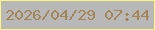 文字の大きさ：5、枠の色：fdf580、背景の色：b9b8b8、文字の色：a48558 無料ブログパーツのブログ時計