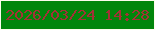 文字の大きさ：3、枠の色：fdfcec、背景の色：01860b、文字の色：a13236 無料ブログパーツのブログ時計