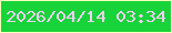 文字の大きさ：5、枠の色：fdffbd、背景の色：18d339、文字の色：f1d0f7 無料ブログパーツのブログ時計