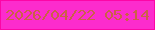 文字の大きさ：4、枠の色：fe05a6、背景の色：fc2ccd、文字の色：cb6147 無料ブログパーツのブログ時計