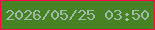 文字の大きさ：2、枠の色：fe0649、背景の色：478325、文字の色：a1b9a8 無料ブログパーツのブログ時計
