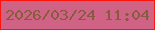 文字の大きさ：2、枠の色：fe150b、背景の色：d06385、文字の色：875b3e 無料ブログパーツのブログ時計