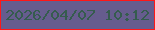文字の大きさ：3、枠の色：fe1718、背景の色：665c8e、文字の色：355c4e 無料ブログパーツのブログ時計