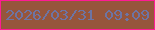 文字の大きさ：3、枠の色：fe1b95、背景の色：96553c、文字の色：6d74a4 無料ブログパーツのブログ時計
