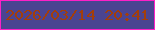 文字の大きさ：3、枠の色：fe20c7、背景の色：4b4491、文字の色：a33e0a 無料ブログパーツのブログ時計