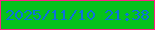文字の大きさ：3、枠の色：fe2185、背景の色：06c21c、文字の色：0c71da 無料ブログパーツのブログ時計