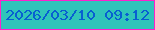 文字の大きさ：5、枠の色：fe21cd、背景の色：30c4ba、文字の色：085fd1 無料ブログパーツのブログ時計