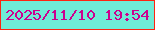 文字の大きさ：5、枠の色：fe2411、背景の色：6fecd6、文字の色：cd008e 無料ブログパーツのブログ時計
