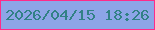 文字の大きさ：5、枠の色：fe2b8a、背景の色：8da5e7、文字の色：318185 無料ブログパーツのブログ時計