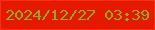 文字の大きさ：4、枠の色：fe2f10、背景の色：e41900、文字の色：92a918 無料ブログパーツのブログ時計