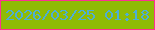 文字の大きさ：2、枠の色：fe3093、背景の色：8fbb05、文字の色：4daed5 無料ブログパーツのブログ時計