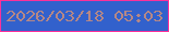 文字の大きさ：1、枠の色：fe319a、背景の色：3261cc、文字の色：b58786 無料ブログパーツのブログ時計