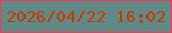 文字の大きさ：5、枠の色：fe3357、背景の色：618986、文字の色：c33803 無料ブログパーツのブログ時計