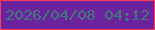 文字の大きさ：1、枠の色：fe3a58、背景の色：6a229f、文字の色：417878 無料ブログパーツのブログ時計