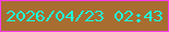 文字の大きさ：5、枠の色：fe3df1、背景の色：a86d31、文字の色：1cfeda 無料ブログパーツのブログ時計