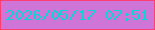 文字の大きさ：5、枠の色：fe3f76、背景の色：d075d8、文字の色：08d6d2 無料ブログパーツのブログ時計