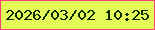 文字の大きさ：4、枠の色：fe3f7c、背景の色：e3fa58、文字の色：0a2c00 無料ブログパーツのブログ時計