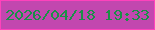 文字の大きさ：4、枠の色：fe42bc、背景の色：c247af、文字の色：1a9047 無料ブログパーツのブログ時計