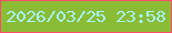 文字の大きさ：5、枠の色：fe4c6a、背景の色：8abc35、文字の色：a7f3fe 無料ブログパーツのブログ時計