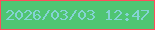 文字の大きさ：5、枠の色：fe4e5c、背景の色：4fc573、文字の色：84d3d4 無料ブログパーツのブログ時計