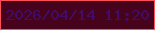文字の大きさ：2、枠の色：fe5058、背景の色：47021c、文字の色：420c6a 無料ブログパーツのブログ時計
