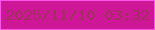 文字の大きさ：1、枠の色：fe54f0、背景の色：ce1796、文字の色：9d305b 無料ブログパーツのブログ時計