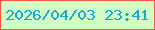 文字の大きさ：4、枠の色：fe5646、背景の色：d0fec3、文字の色：1ea7d4 無料ブログパーツのブログ時計