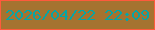 文字の大きさ：1、枠の色：fe5a3c、背景の色：a57330、文字の色：06a5a6 無料ブログパーツのブログ時計