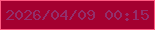 文字の大きさ：1、枠の色：fe5b82、背景の色：a40030、文字の色：932f6b 無料ブログパーツのブログ時計