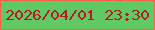 文字の大きさ：2、枠の色：fe6149、背景の色：61c964、文字の色：b71c25 無料ブログパーツのブログ時計