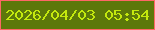 文字の大きさ：3、枠の色：fe6766、背景の色：5c780a、文字の色：c3e90e 無料ブログパーツのブログ時計
