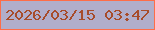 文字の大きさ：2、枠の色：fe6d48、背景の色：b1aeca、文字の色：a74c2a 無料ブログパーツのブログ時計