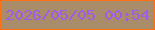 文字の大きさ：1、枠の色：fe7014、背景の色：a98c69、文字の色：a05aea 無料ブログパーツのブログ時計