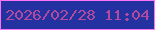 文字の大きさ：2、枠の色：fe72f4、背景の色：2431a0、文字の色：b24aa0 無料ブログパーツのブログ時計
