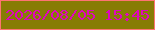 文字の大きさ：2、枠の色：fe7472、背景の色：877c04、文字の色：e005be 無料ブログパーツのブログ時計