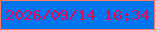 文字の大きさ：1、枠の色：fe7961、背景の色：0076ee、文字の色：e70854 無料ブログパーツのブログ時計