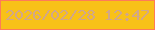 文字の大きさ：1、枠の色：fe7b58、背景の色：f8c118、文字の色：d1a789 無料ブログパーツのブログ時計
