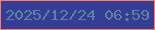 文字の大きさ：2、枠の色：fe7d66、背景の色：353d95、文字の色：5d82a6 無料ブログパーツのブログ時計