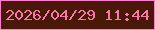 文字の大きさ：4、枠の色：fe7dd1、背景の色：491808、文字の色：f879a5 無料ブログパーツのブログ時計
