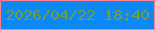 文字の大きさ：5、枠の色：fe8093、背景の色：0d89f4、文字の色：759d40 無料ブログパーツのブログ時計