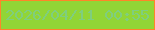 文字の大きさ：2、枠の色：fe8529、背景の色：91d536、文字の色：7fce7e 無料ブログパーツのブログ時計