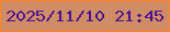 文字の大きさ：1、枠の色：fe8628、背景の色：d08c64、文字の色：4a1391 無料ブログパーツのブログ時計