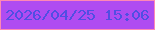 文字の大きさ：4、枠の色：fe88b5、背景の色：af4cf1、文字の色：514ee3 無料ブログパーツのブログ時計