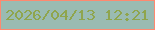 文字の大きさ：3、枠の色：fe8970、背景の色：9abbb2、文字の色：8fa54d 無料ブログパーツのブログ時計