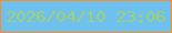 文字の大きさ：2、枠の色：fe8b20、背景の色：6ec1ee、文字の色：a2d071 無料ブログパーツのブログ時計