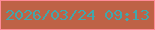 文字の大きさ：5、枠の色：fe8b98、背景の色：be6246、文字の色：41a7ab 無料ブログパーツのブログ時計