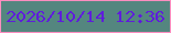 文字の大きさ：2、枠の色：fe8dc0、背景の色：54867f、文字の色：5f1cdc 無料ブログパーツのブログ時計